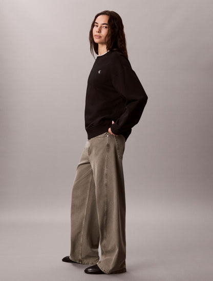 Monogram Fleece Crewneck Sweatshirt - Calvin Klein Women