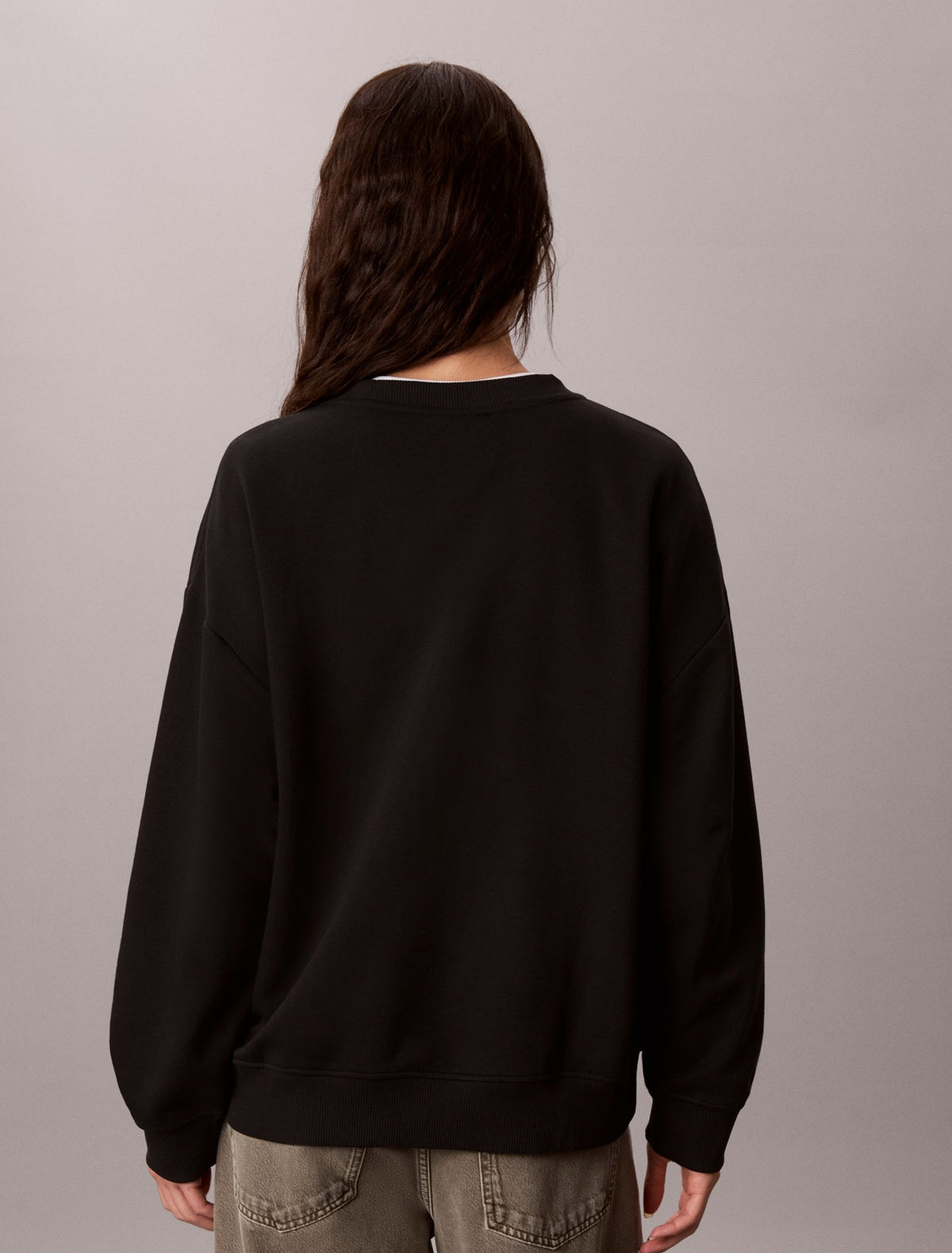Monogram Fleece Crewneck Sweatshirt - Calvin Klein Women