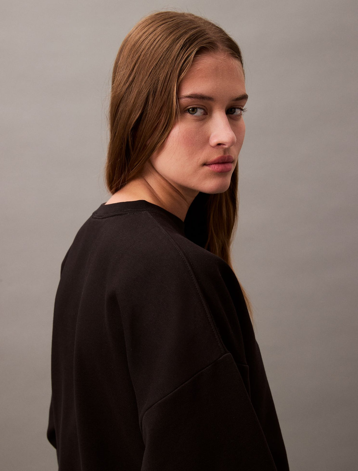 Monogram Fleece Cropped Sweatshirt - Calvin Klein Women