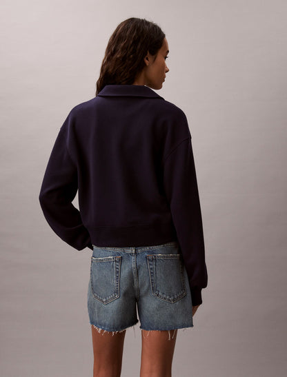 Relaxed CK Polo Sweatshirt - Calvin Klein Women