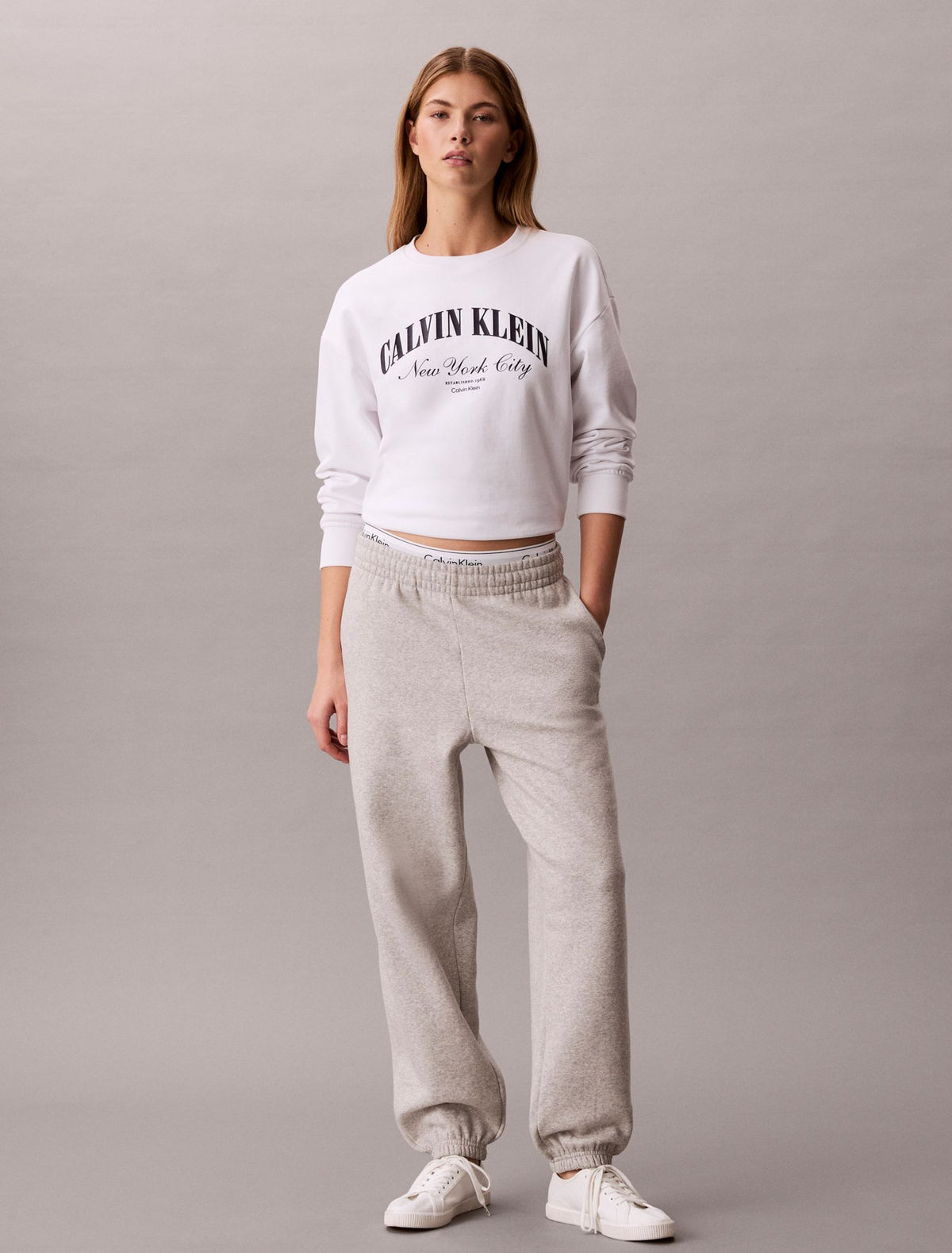 Monogram Fleece Joggers - Calvin Klein Women