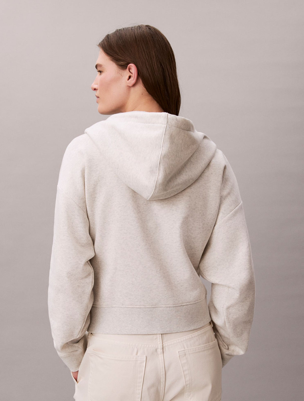 Monogram Fleece Zip Hoodie - Calvin Klein Women
