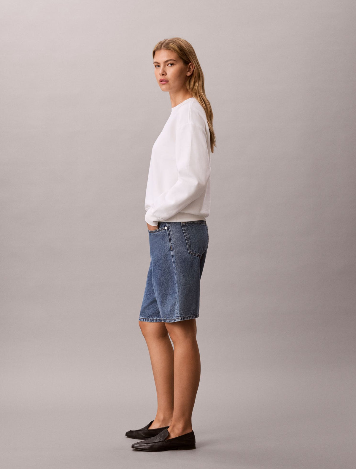 Terry Foil Monologo Graphic Relaxed Sweatshirt - Calvin Klein Women
