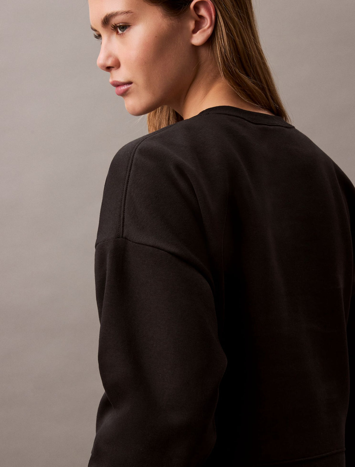Monologo Fleece Relaxed Sweatshirt - Calvin Klein Women