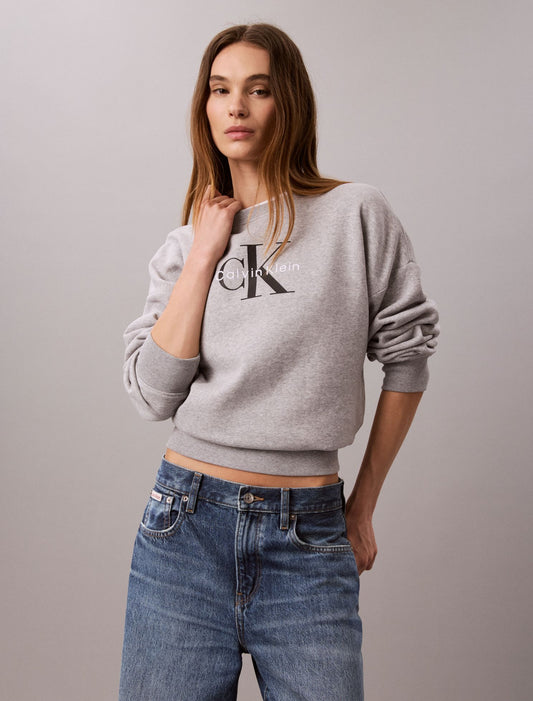Monologo Fleece Relaxed Sweatshirt - Calvin Klein Women