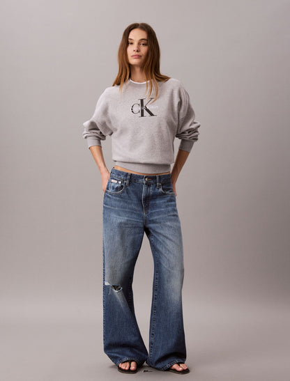 Monologo Fleece Relaxed Sweatshirt - Calvin Klein Women