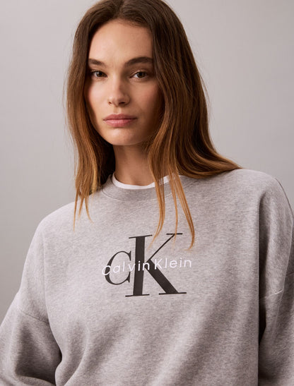 Monologo Fleece Relaxed Sweatshirt - Calvin Klein Women