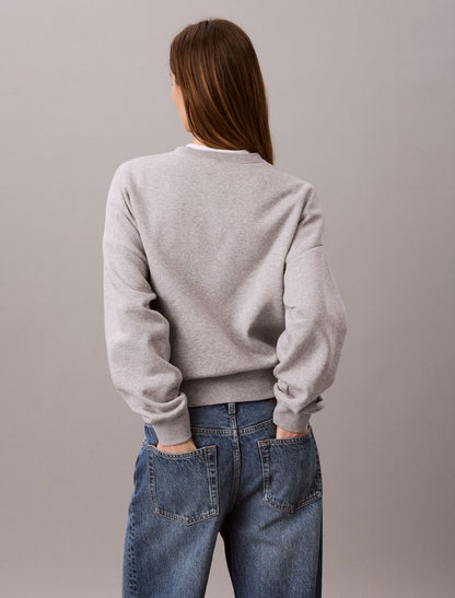 Monologo Fleece Relaxed Sweatshirt - Calvin Klein Women