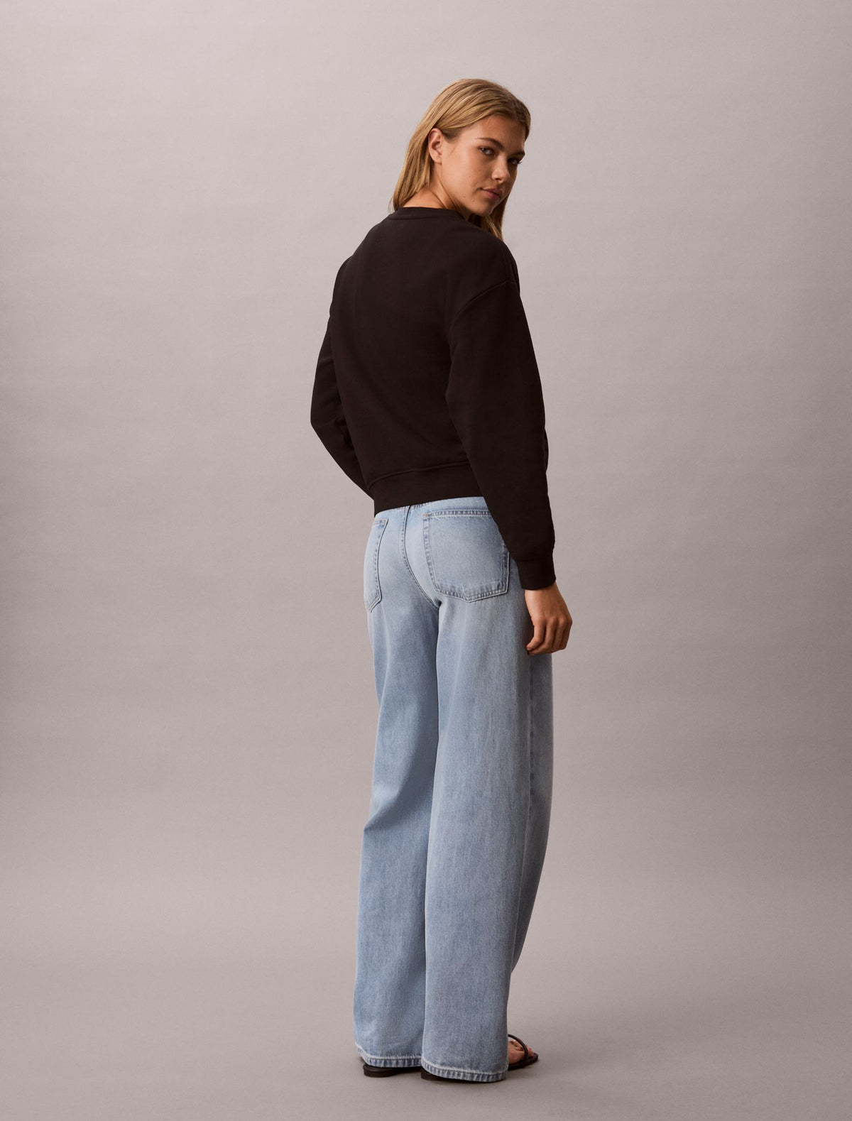 Terry Foil Monologo Graphic Relaxed Sweatshirt - Calvin Klein Women