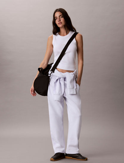 Logo Tape Barrel Pants - Calvin Klein Women