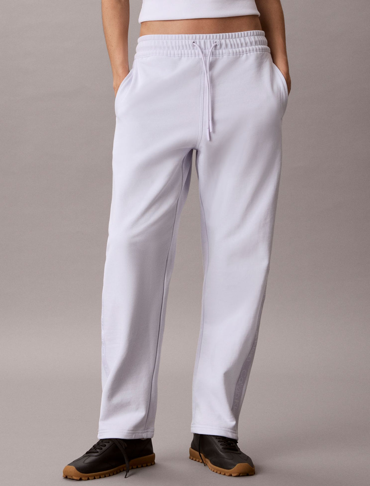 Logo Tape Barrel Pants - Calvin Klein Women