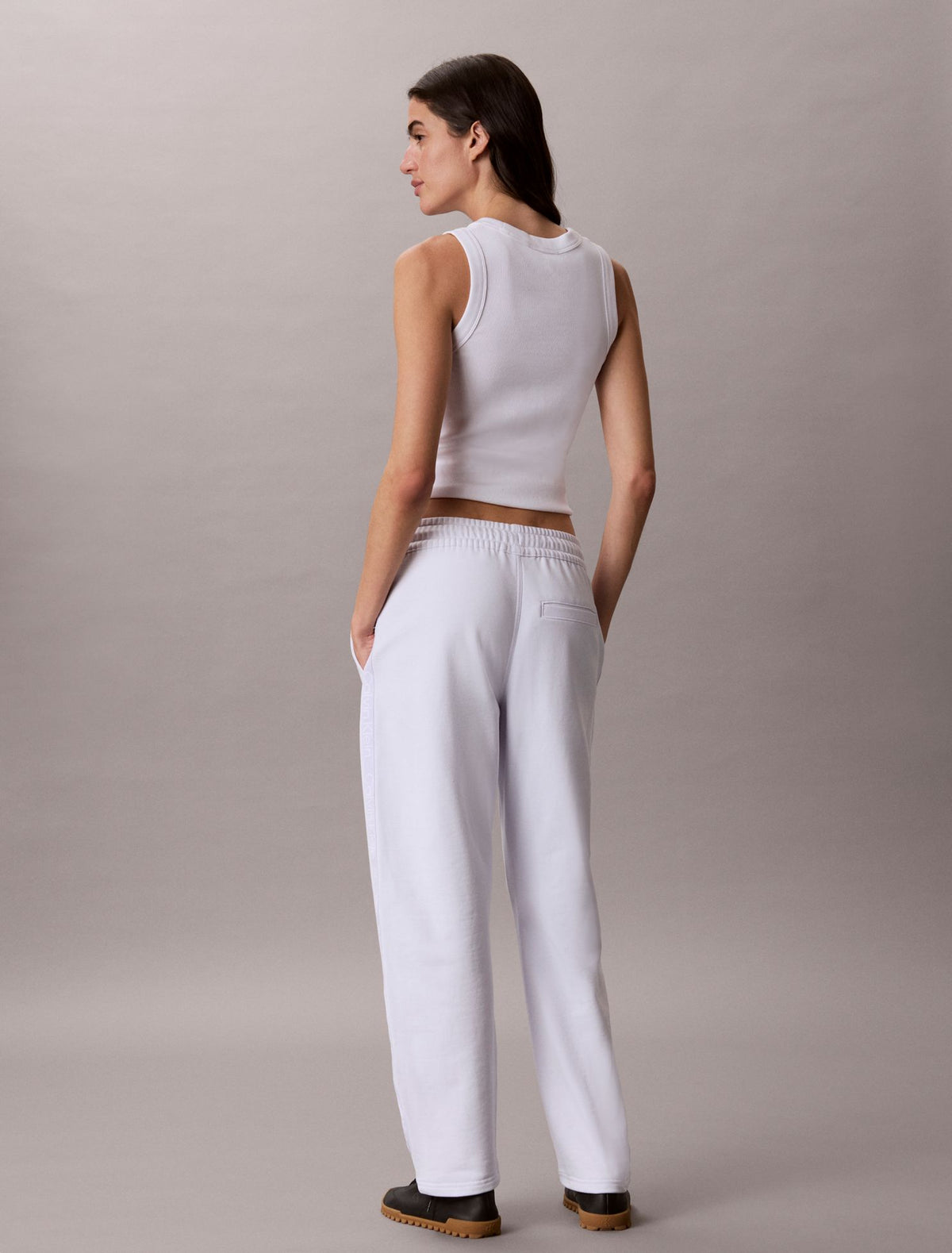 Logo Tape Barrel Pants - Calvin Klein Women