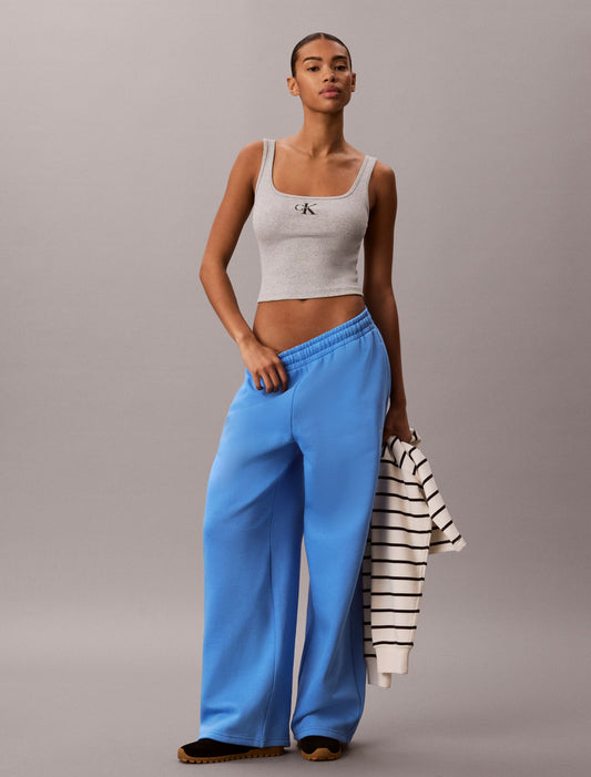 Monologo Fleece Wide Leg Sweatpants - Calvin Klein Women