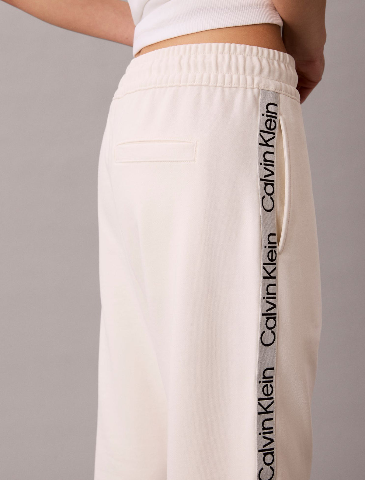 Logo Tape Barrel Pants - Calvin Klein Women