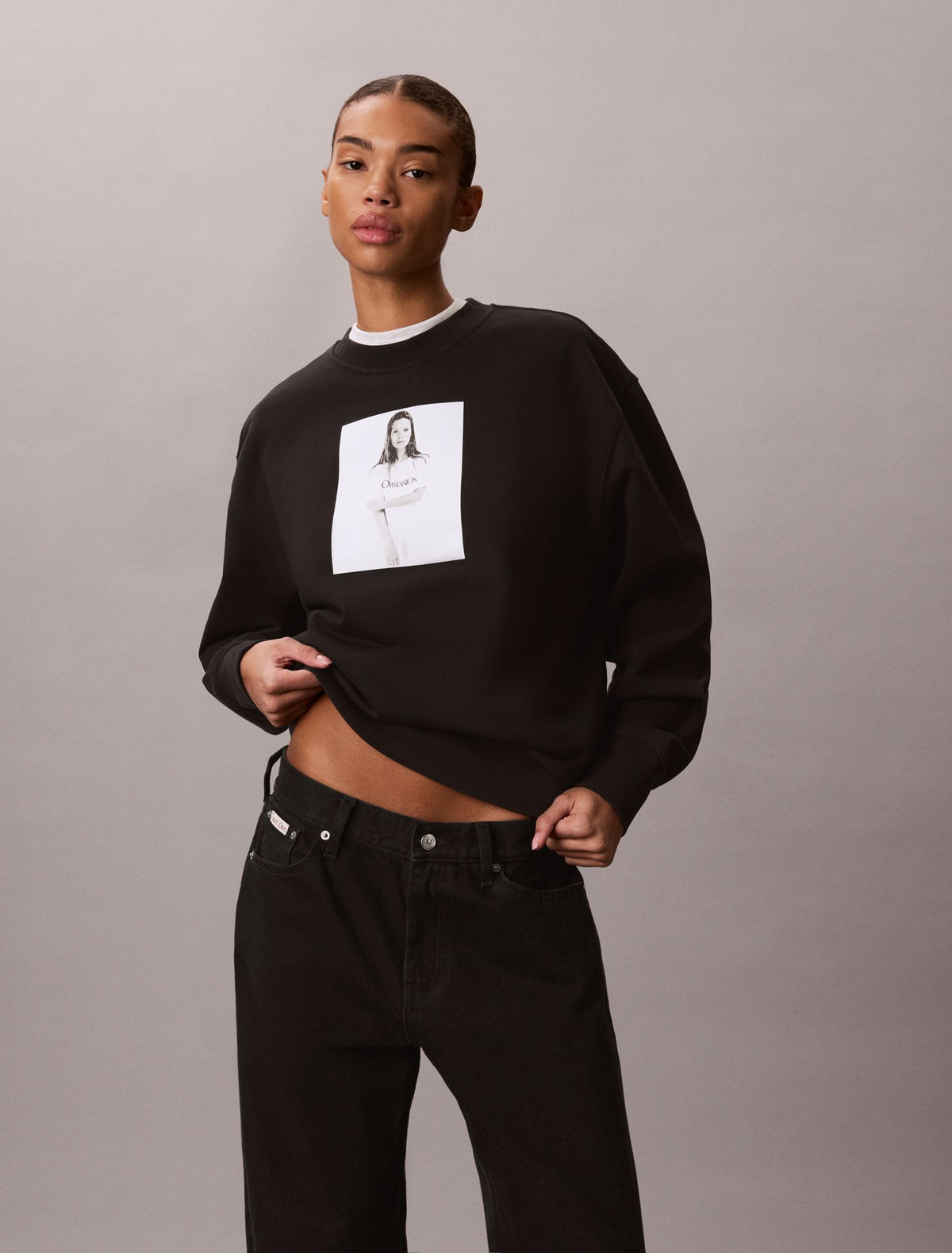 Kate Moss Obsession Graphic Hoodie - Calvin Klein Women