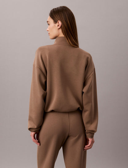 Ultra Soft Knit 1/4 Zip Sweatshirt - Calvin Klein Women
