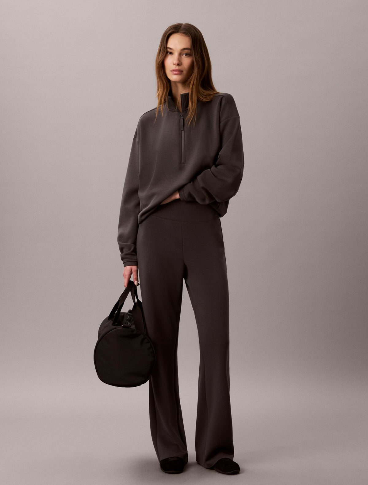 Ultra Soft Knit 1/4 Zip Sweatshirt - Calvin Klein Women