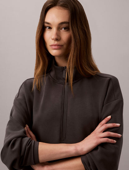 Ultra Soft Knit 1/4 Zip Sweatshirt - Calvin Klein Women