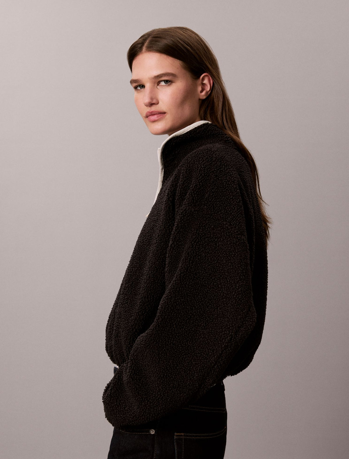 Sherpa 1/4 Zip Sweatshirt - Calvin Klein Women