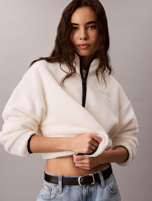 Sherpa 1/4 Zip Sweatshirt - Calvin Klein Women