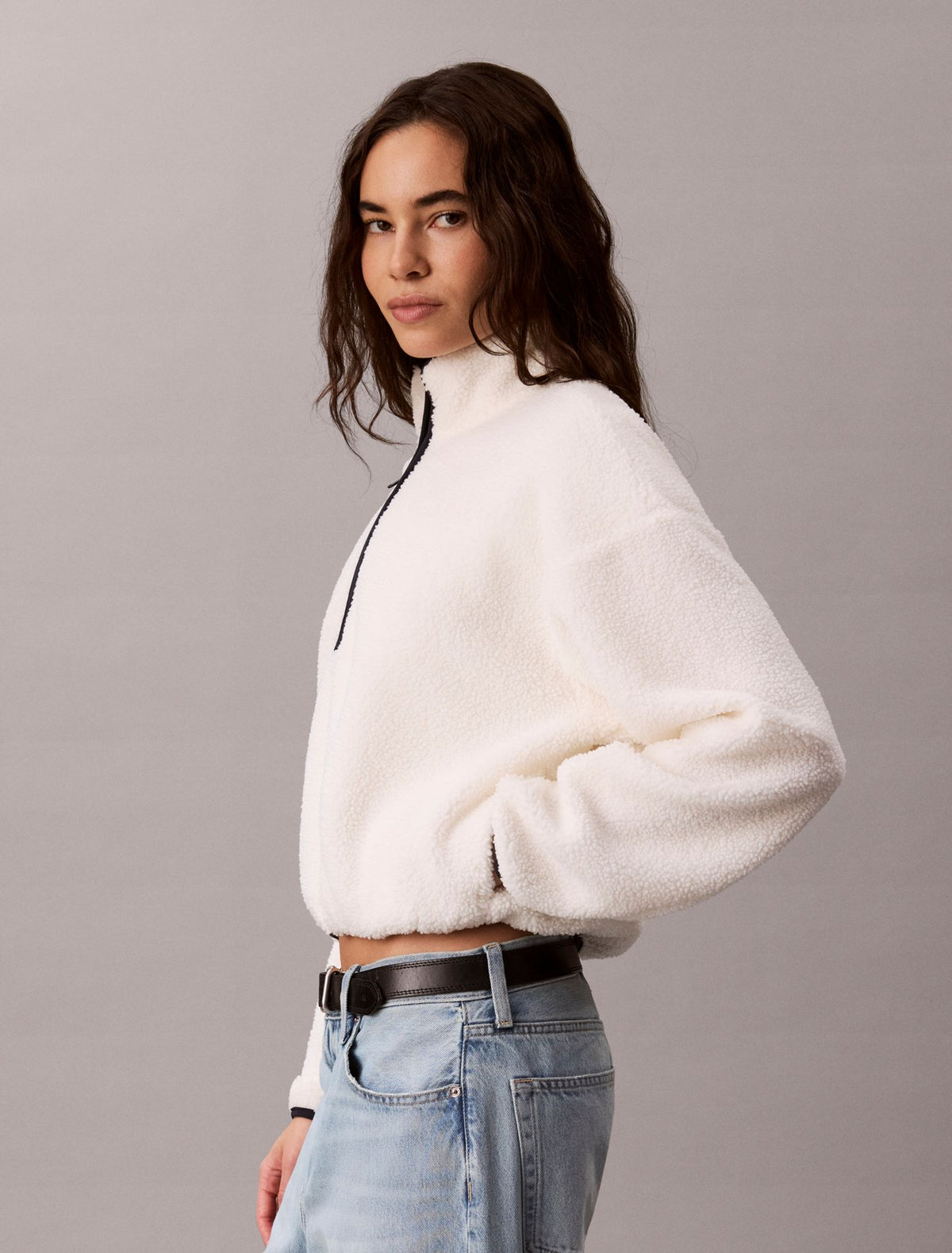 Sherpa 1/4 Zip Sweatshirt - Calvin Klein Women