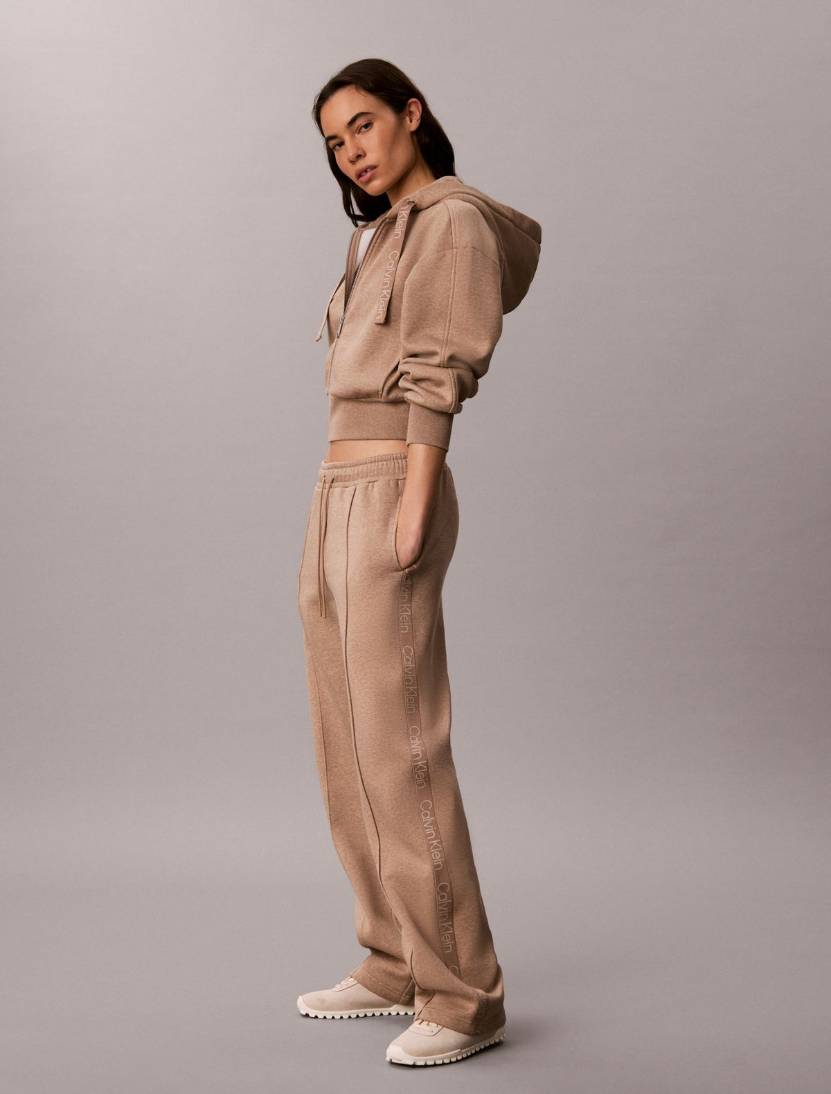 Logo Tape Fleece Sweatpants - Calvin Klein Women