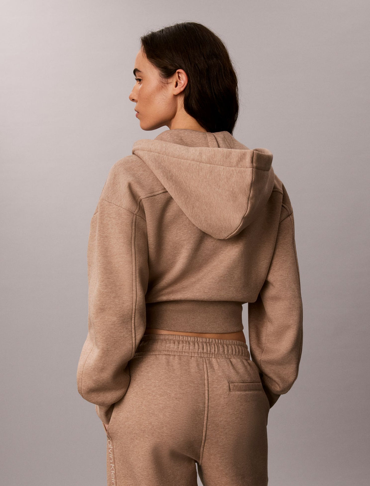 Logo Tape Fleece Hoodie - Calvin Klein Women