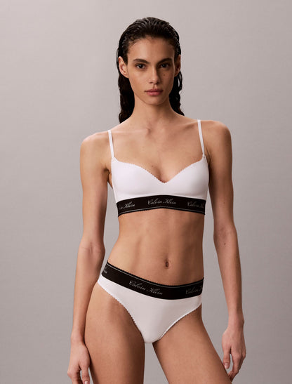 Icon Cotton Modal Script Bralette - Calvin Klein Underwear
